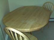 Wood Table and Chairs - $200