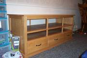 Entertainment unit (made out of ash,  similar to white oak)