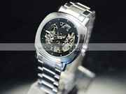 Free Shipping:Composed Stainless Steel Mechanical Mens Watch 