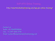SAP GTS Online Training | Online SAP GTS Training in usa,  uk,  Canada.