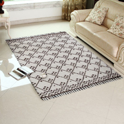  Rugsville Hind Beni Ourain Ivory Brown Wool Moroccan Rug